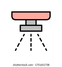 Fire detector icon. Simple color with outline vector elements of firefighters icons for ui and ux, website or mobile application