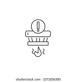 Fire detector icon. Smoke sensor symbol modern, simple, vector, icon for website design, mobile app, ui. Vector Illustration