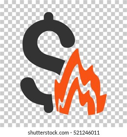 Fire Disaster icon. Vector pictograph style is a flat symbol, color, chess transparent background. Designed for software and web interface toolbars and menus.