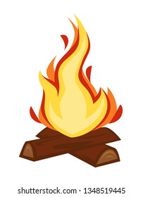 Bonfire Vector Logo Campfire Emoji Wood Stock Vector (Royalty Free ...