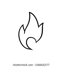 fire doodle icon vector hand drawing 