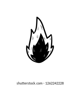 fire doodle logo icon vector drawing