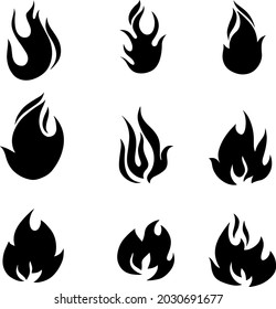 Fire Doodle Set Great Design Any Stock Vector (Royalty Free) 2030691677 ...