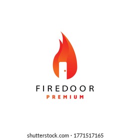 Vector De Diseño De Logotipo Creativo Y Moderno De Puerta De Incendio