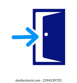 Fire door, emergency exit, Sign In, Breakout Rooms, Logout, log out. Arrow, doorway, enter, entrance.