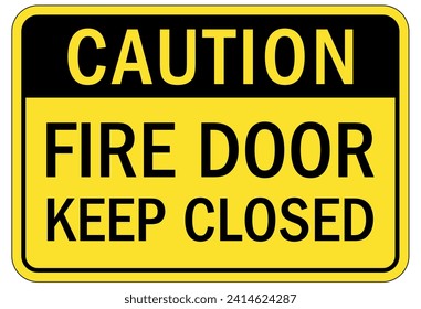 Fire door keep closed sign and labels