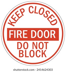 Fire door keep closed sign and labels