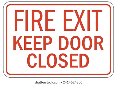 Fire door keep closed sign and labels