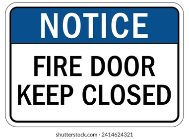 Fire door keep closed sign and labels