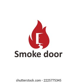 Fire and door logo design