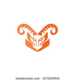Fire dragon head logo icon vector