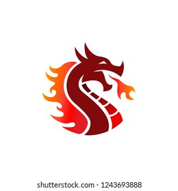 Fire Dragon for Sport or Martial Art logo template with vector files.