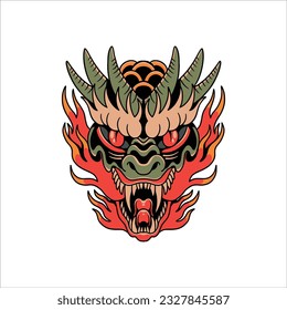 Feuerdrachendesign-Vektordesign