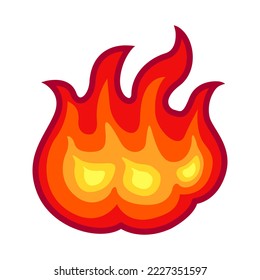 helle Orangenflamme mit Feuerzeichnung