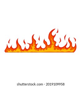 fire drawing on white background, vector illustration