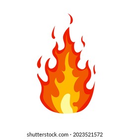 fire drawing on white background, vector illustration
