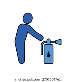 Dibujo de línea de trazo editable de contorno de icono de taladro de fuego eps.