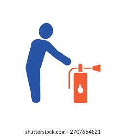 Fire Drill icon outline editable stroke line drawing eps.