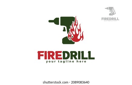 Fire Drill Logo Design. Vector