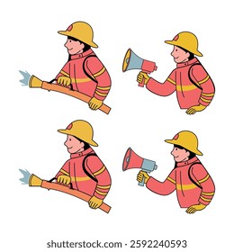 Fire Drill Safety Education Lined Color