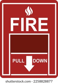 Fire drill station icon on white background. Fire alarm pull station. Fire alarm sign. flat style. 