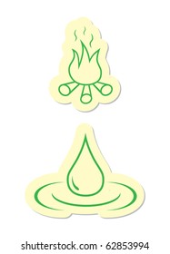 Iconos de Fuego y Caída