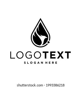 fire and eagle logo, icon and vector