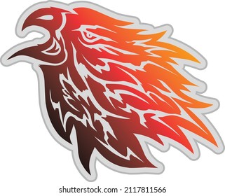 fire eagle logo in shining color