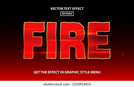 Fire Editable Text Effect Style