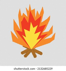 fire effect vector design transparent type