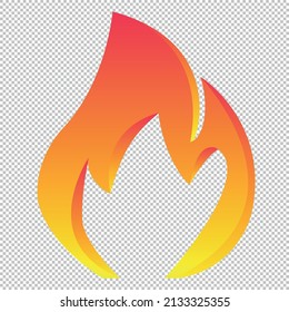 fire effect vector design transparent type