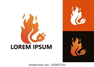 vector de diseño de la plantilla del logotipo de la electricidad de fuego