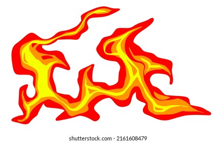 Diseño del cliente de dibujos animados de elementos de fuego