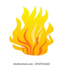 Fire element of colorful set. The abstract shapes and forms of flames bring creativity and flair to your project, making it suitable for digital art. Vector illustration.