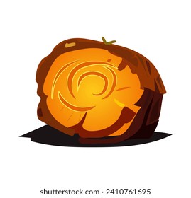 Fire element of colorful set. This colorful wood log with vivid hues and stylish design is sure to capture attention and bring life to project. Vector illustration.