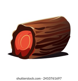 Elemento de fuego de conjunto colorido. Esta única ilustración de madera con paleta de arcoiris hace que el arte sea una emocionante y alegre adición a los emprendimientos creativos. Ilustración vectorial.