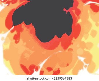 Fire Element flame background effect vfx isolated vector illustration