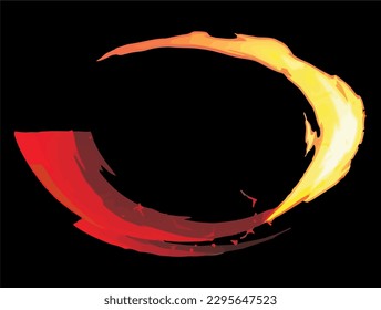 Fire Element flame effect vfx isolated vector illustration