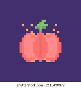 fire element fruit illustration. magic fruit. pixel art or 8 bit. vector design. elements, assets, games