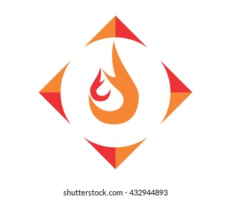 fire element image vector icon
