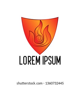 fire element logo icon or symbol for new energy company