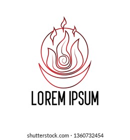 fire element logo icon or symbol for new energy company