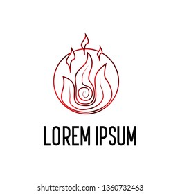 fire element logo icon or symbol for new energy company