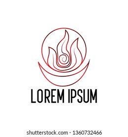 fire element logo icon or symbol for new energy company