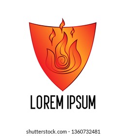fire element logo icon or symbol for new energy company
