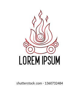 fire element logo icon or symbol for new energy company