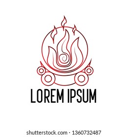 fire element logo icon or symbol for new energy company