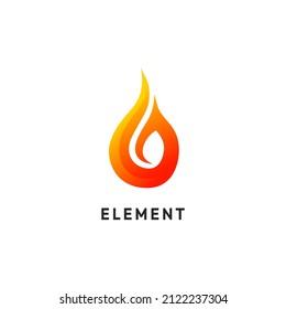fire element logo vector design