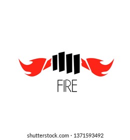 fire element, power of nature symbol, sign, logo or icon for environment energy