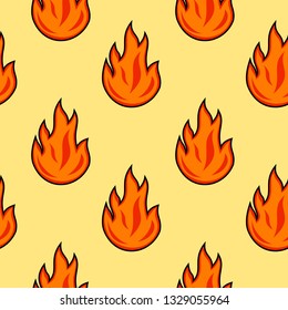 fire element seamless pattern